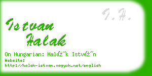 istvan halak business card